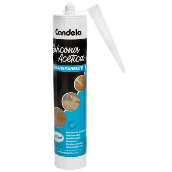 Silicona Acetica Transparente CANDELA 280ml