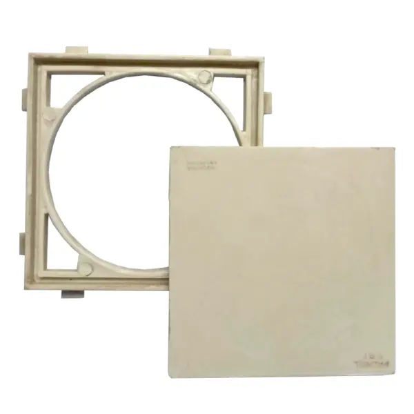 Tapa Ciega Con Marco Pvc 10 X 10 Cm