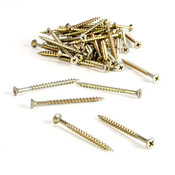 Tornillo Para Madera 3.5 X 20mm Dorado Philips 500 Unidades