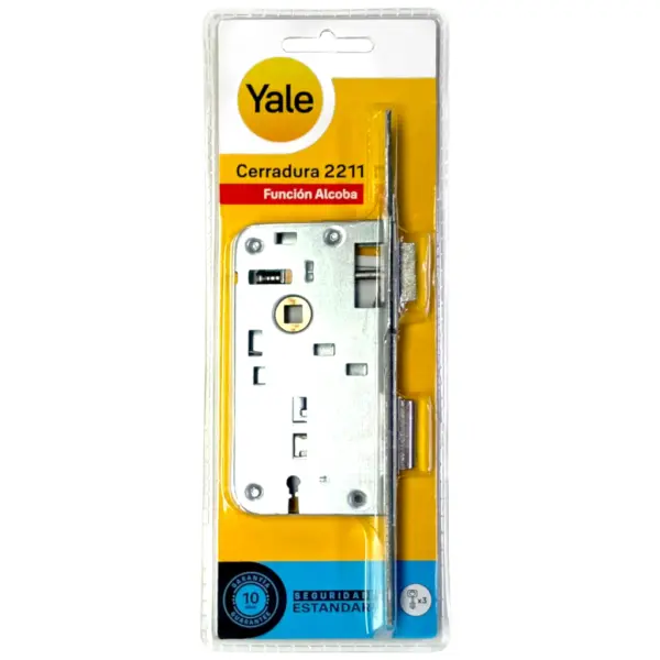 Cerradura YALE 2211 Perno Simple Para Dormitorio