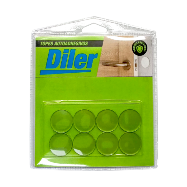 Tope Adhesivo Circular 24mm X8 Transparente