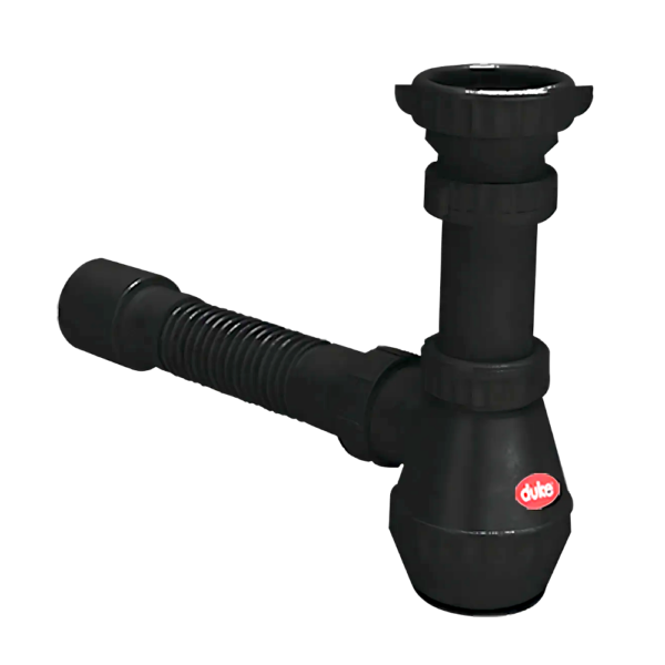 Sifon Simple Pvc Negro Duke