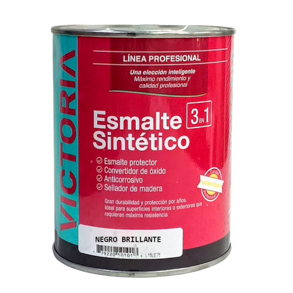 Esmalte Sintetico Negro Brillante VICTORIA 1L