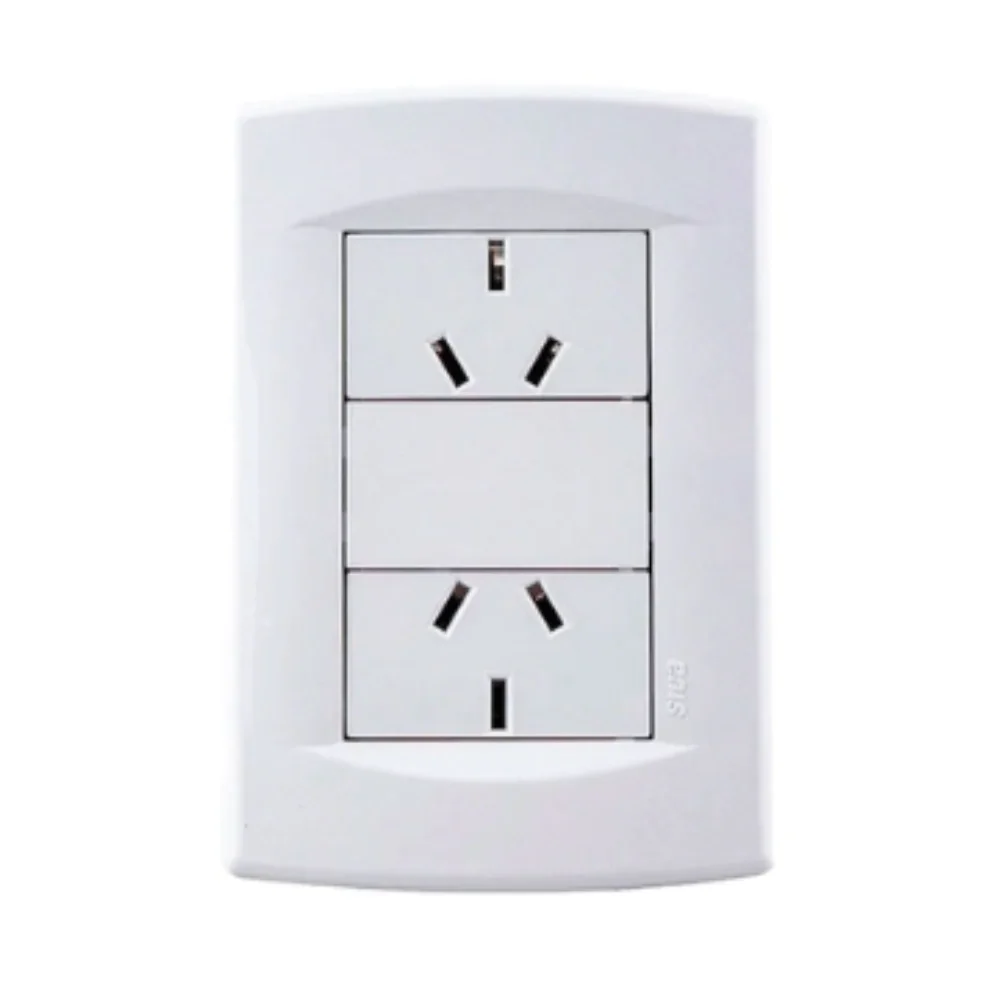 Llave De Luz Armada 2 Tomas 10A SICA Blanca