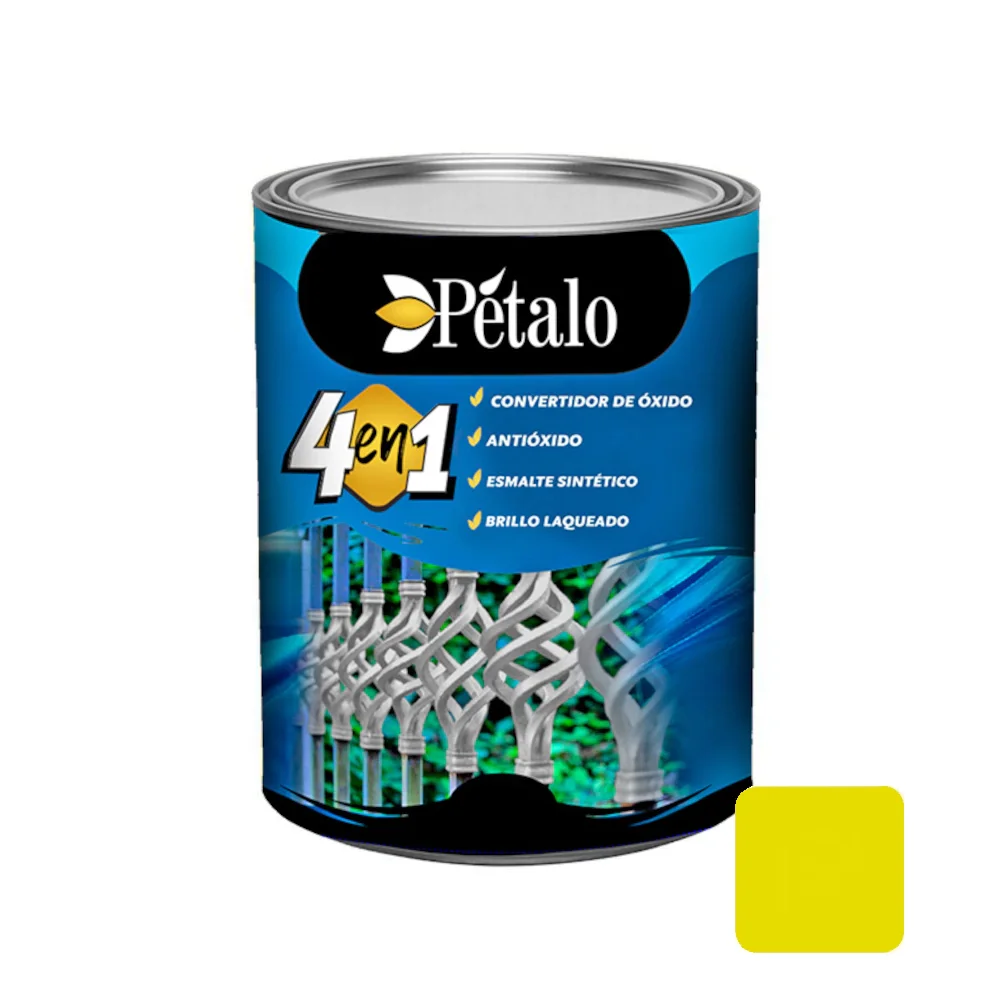 Esmalte Sintetico Petalo 4 En 1 Amarillo 1Lt