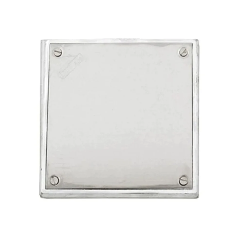 Rejilla Tapa Ciega 15 X 15cm Con Marco Acero Inoxidable