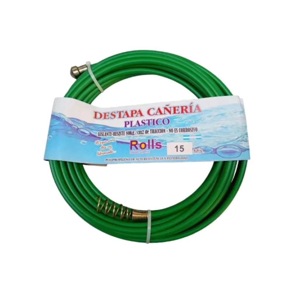 Cinta Destapa Cañeria 10mts Verde EL ABUELO