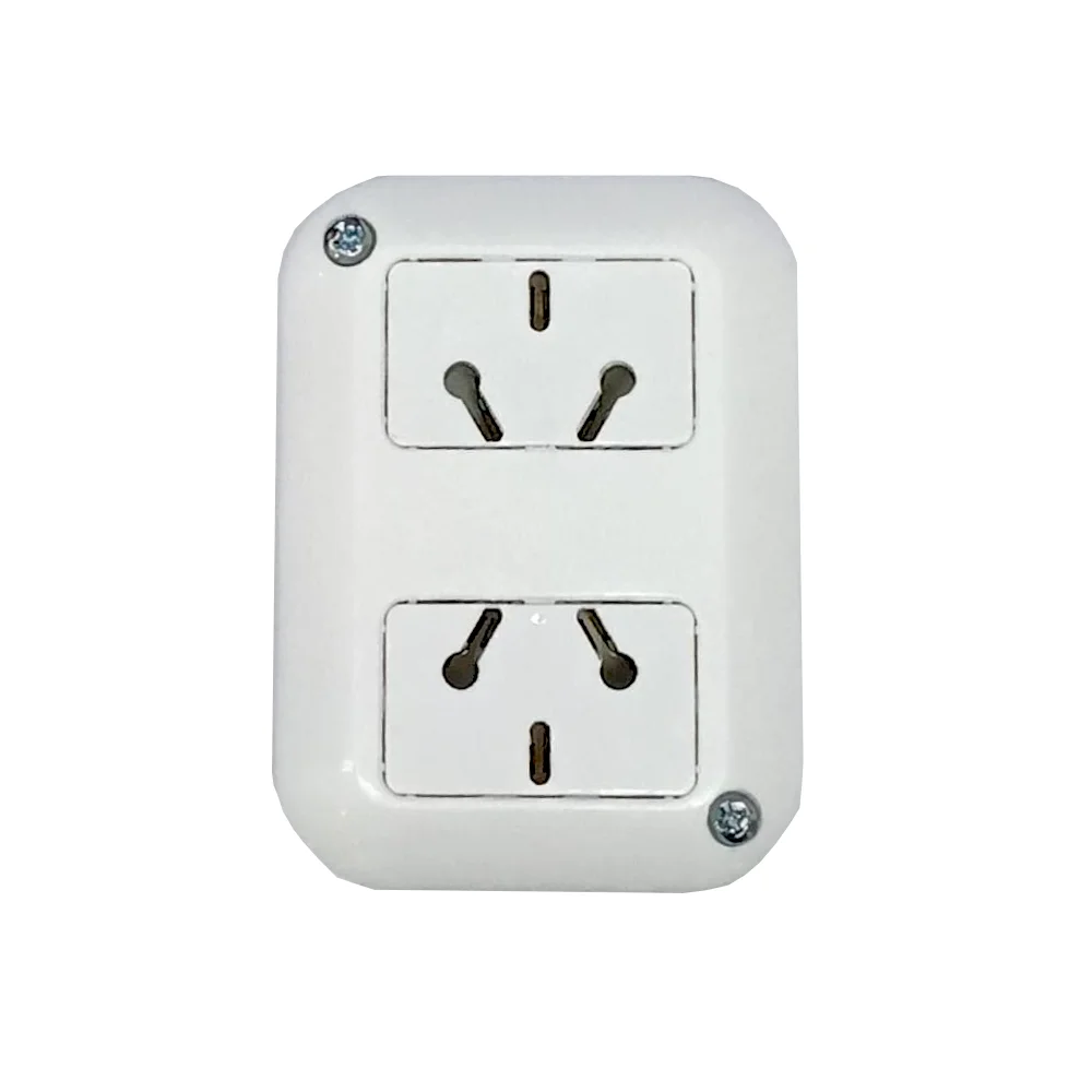 Tomacorriente Doble Exterior C-Tierra 10A TAAD