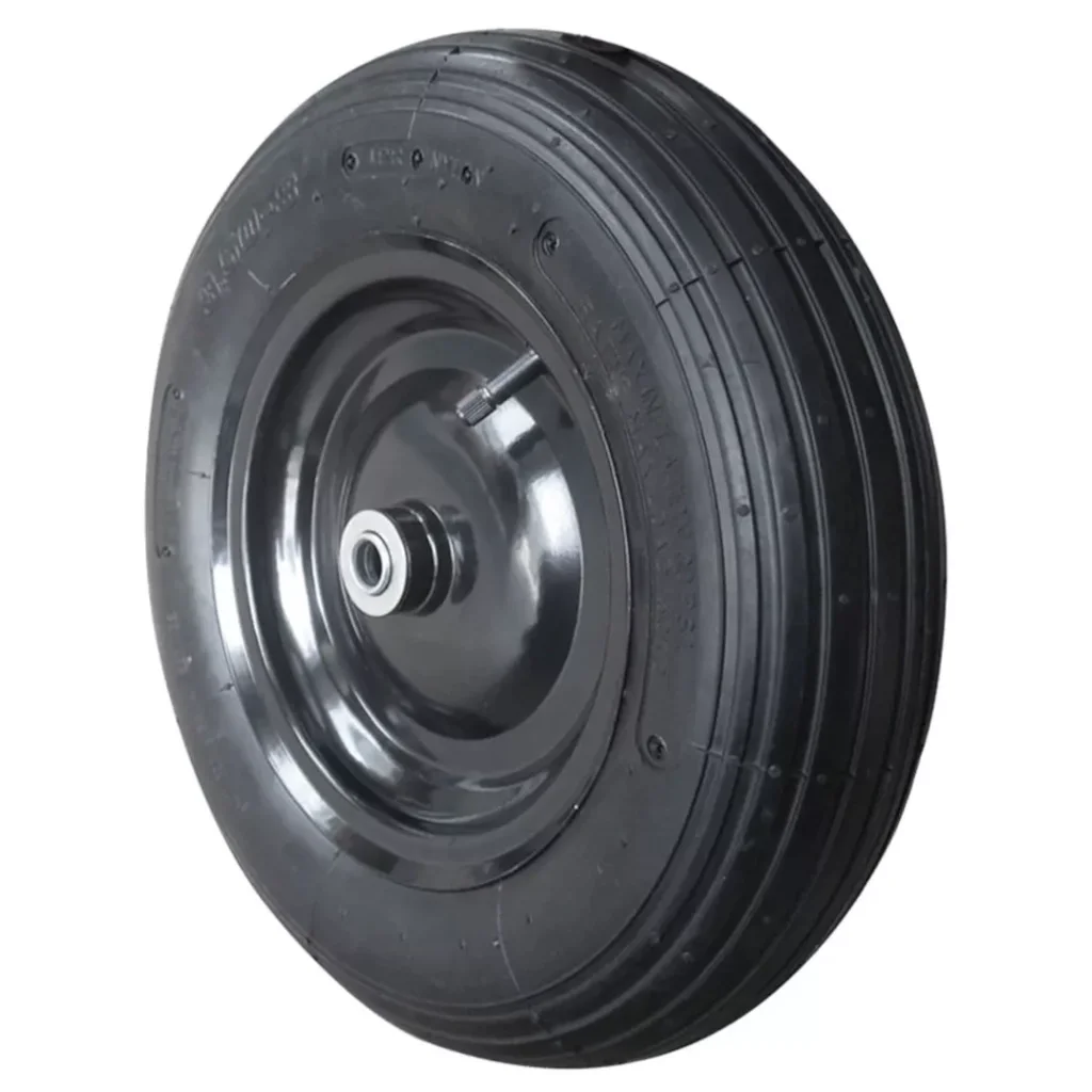Rueda Neumatica Carretilla 360mm Llanta Chapa 4 Telas KUSHIRO