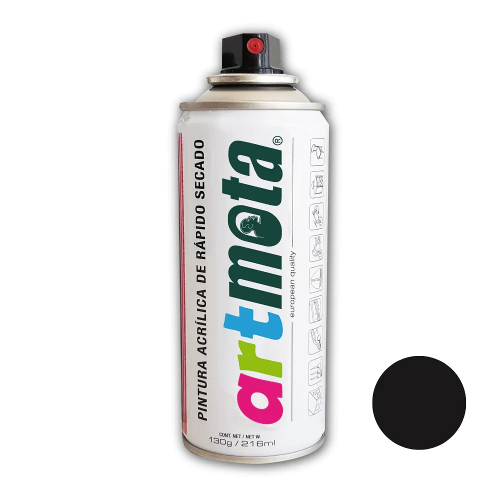 Aerosol ARTMOTA Negro Mate 216m LA02