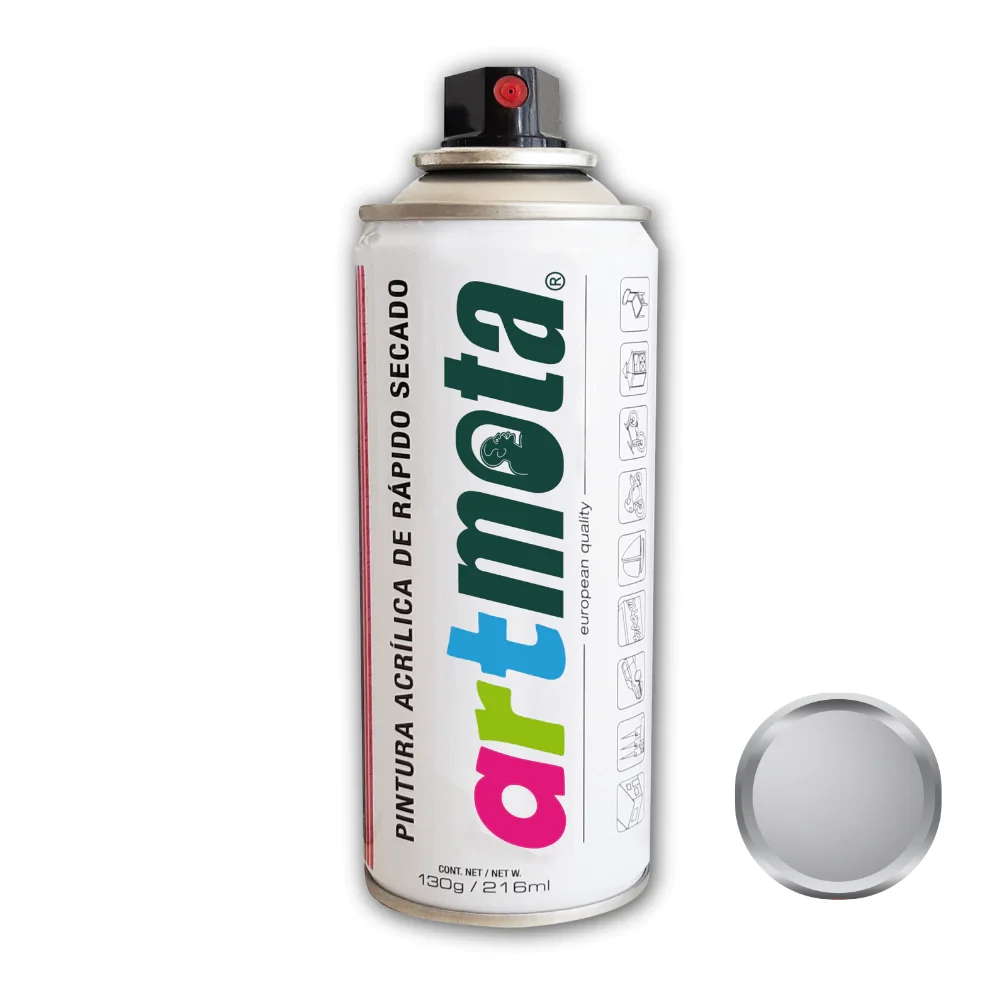 Aerosol ARTMOTA Plateado Alta Temperatura 216Ml La50