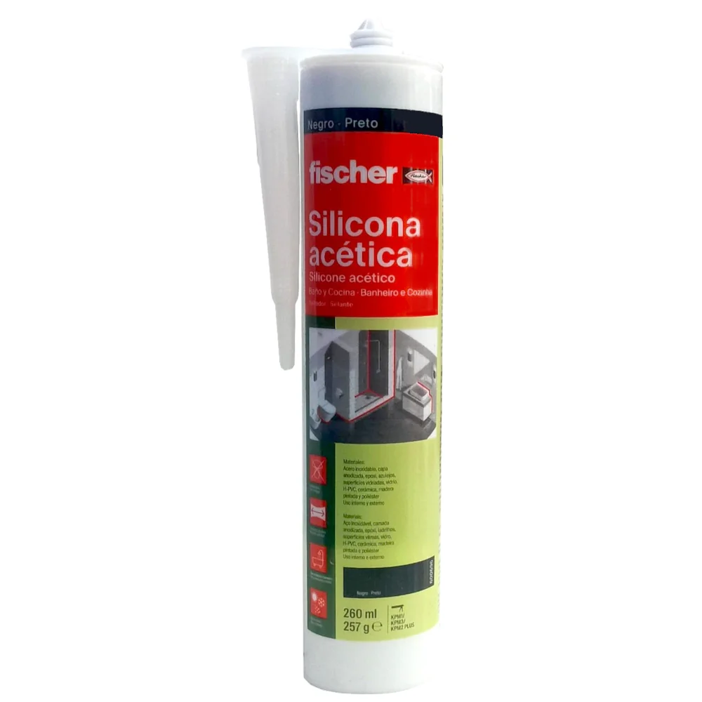 Silicona Acetica DMS FISCHER Negra