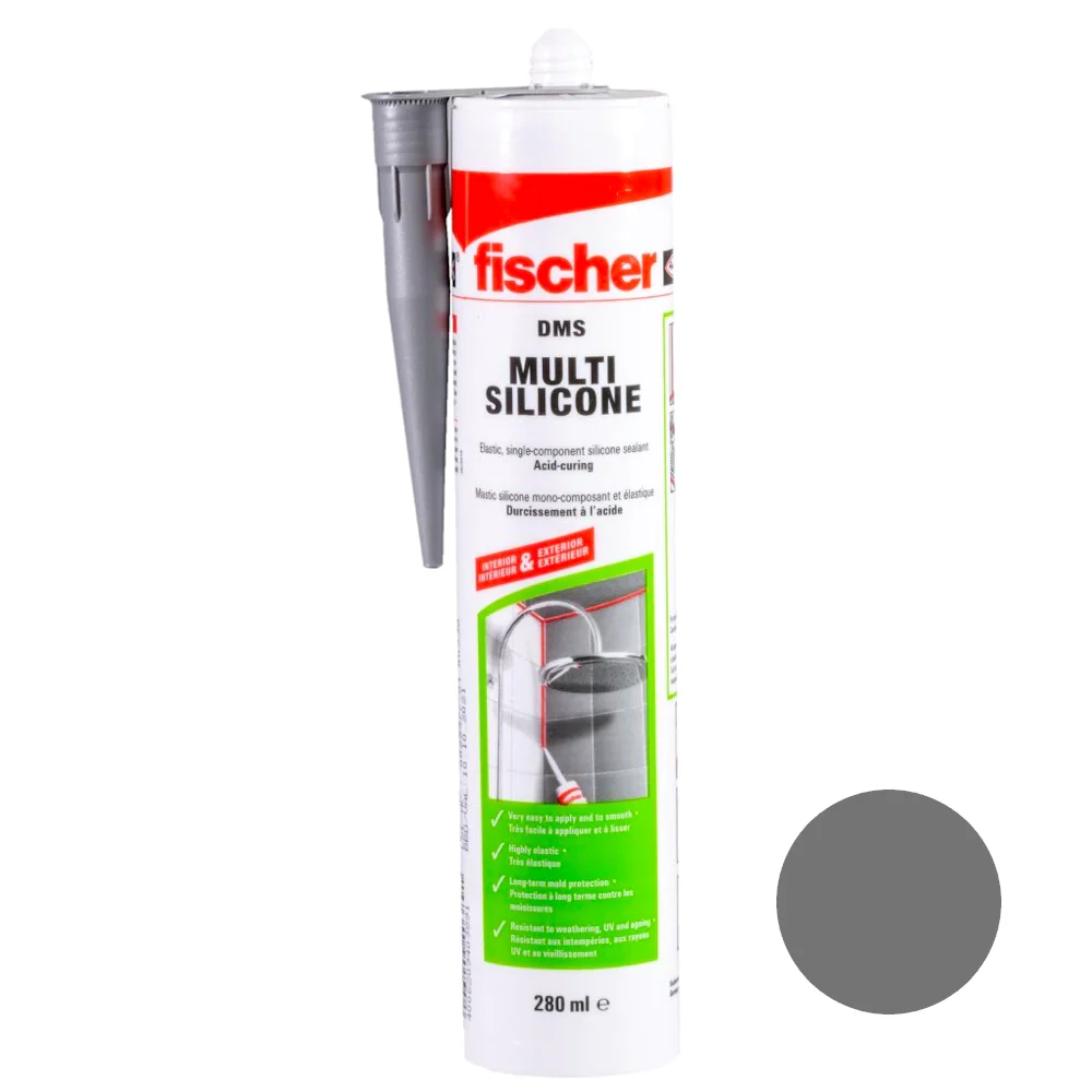 Silicona Acetica DMS FISCHER Gris