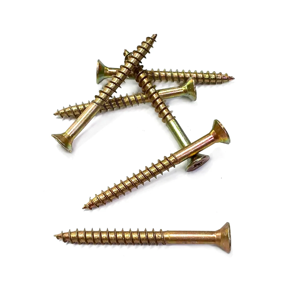 Tornillo Para Madera 6 X 60mm Dorado Phillips