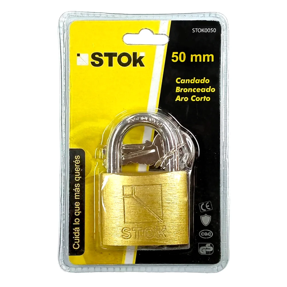 Candado Bronceado 50mm STOK