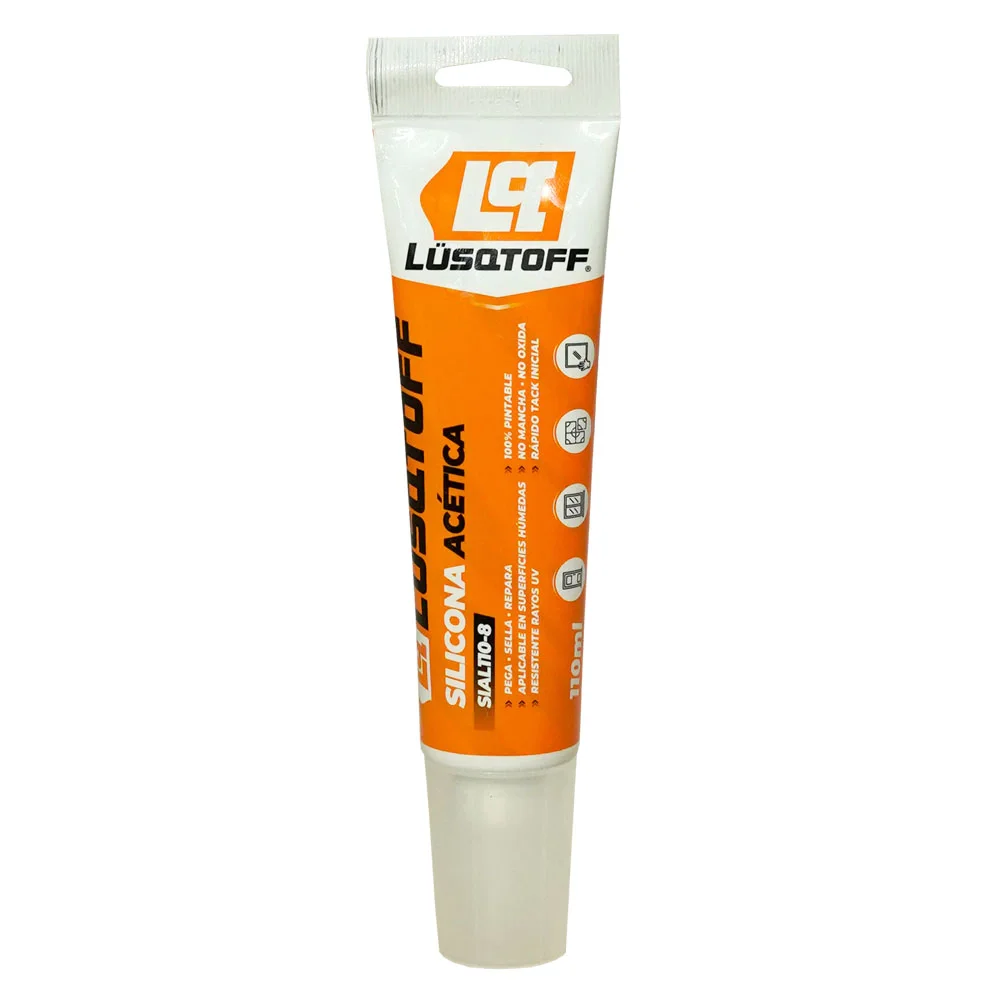 Silicona Acetica Transparente Lusqtoff 110Ml Pomo