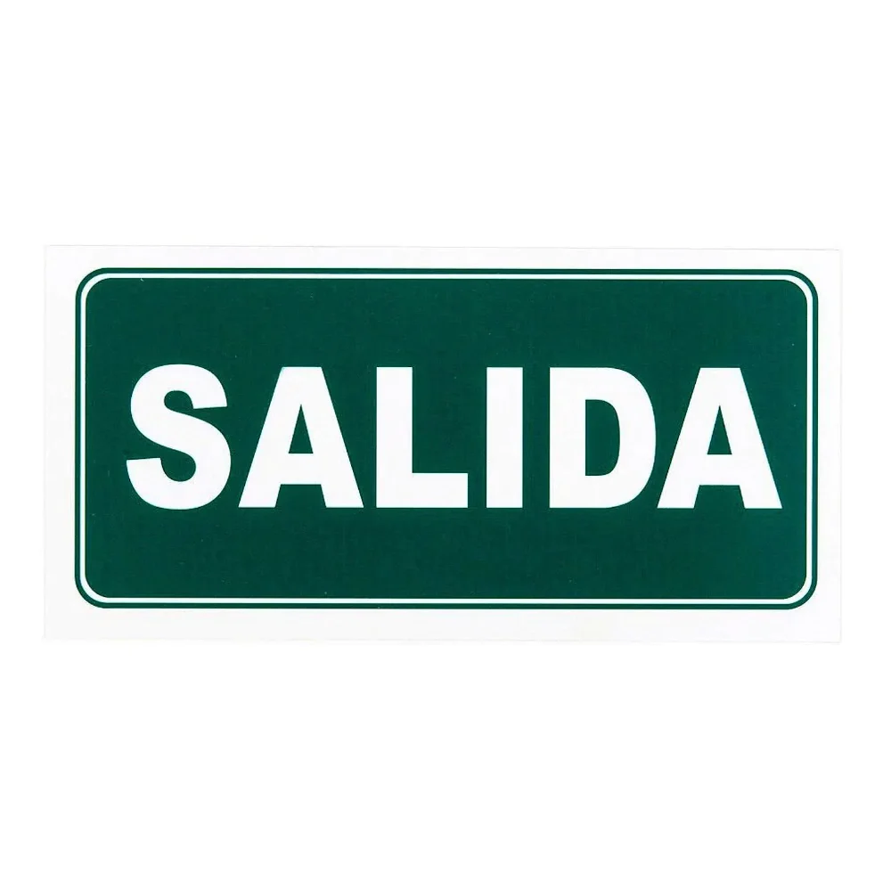Cartel Salida 30 X 15Cm