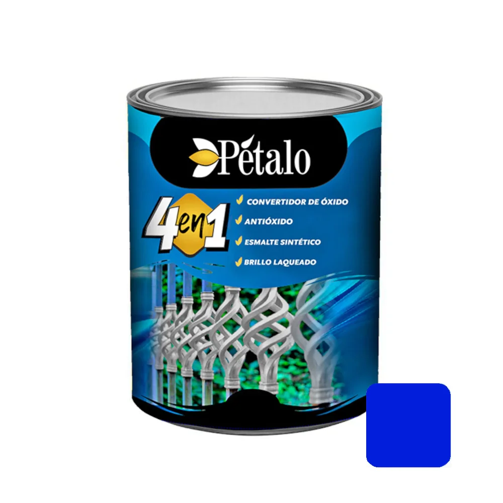 Esmalte Sintetico Petalo 4 En 1 Azul 1Lt