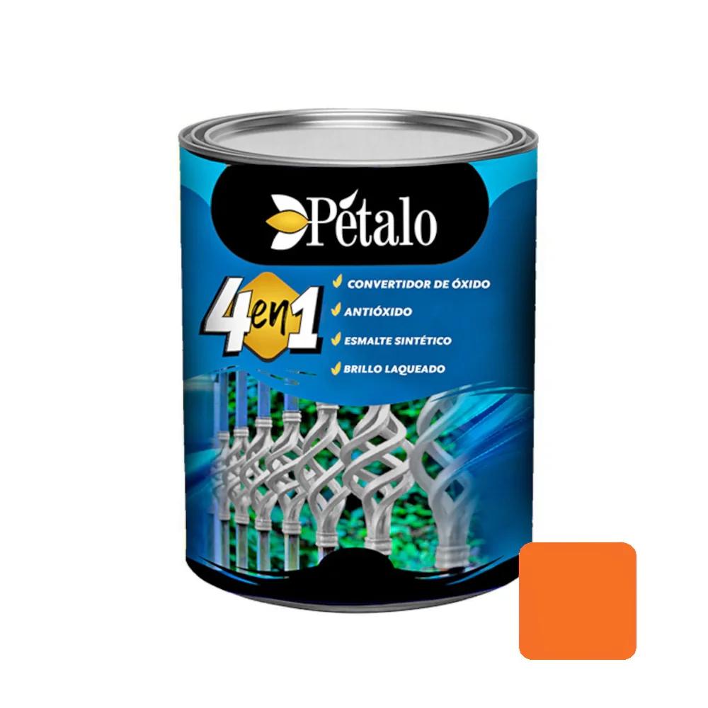 Esmalte Sintetico Petalo 4 En 1 Naranja 1Lt