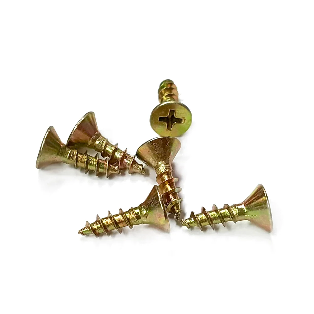 Tornillo Para Madera 4.5 X 16mm Dorado Philips