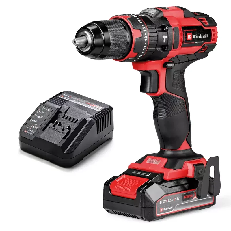 Taladro Percutor Inalambrico EINHELL TE-CD 18/44LI  c/ Batería