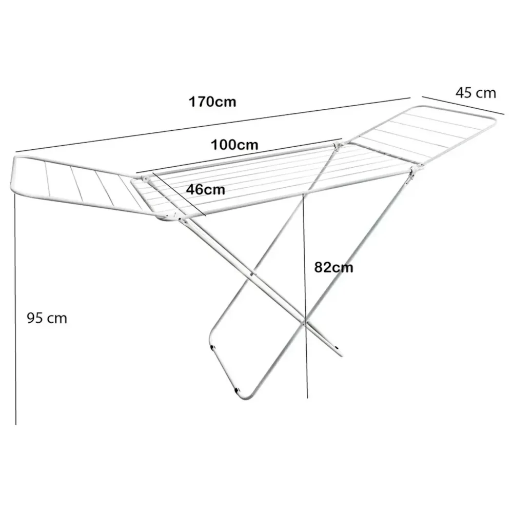Tendedero Tender Acero Blanco 170 X 45 X 95Cm
